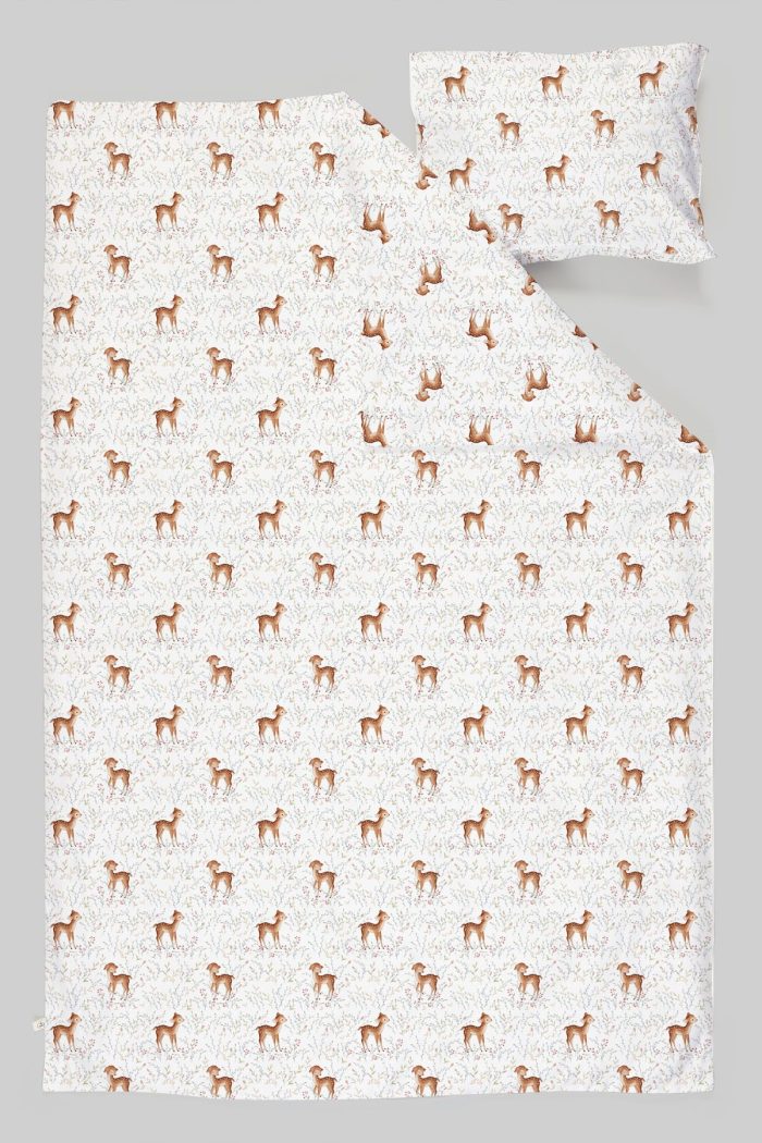 Organik Park Yatak Nevresim Takımı (80x120) - Minik Zarif Ceylan - Görsel 3