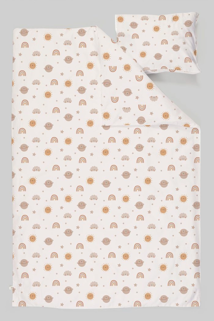 Organik Çarşaflı Bebek Nevresim Takımı (100x150) - Güneşli Günler - Görsel 3