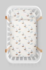 Organik Anne Yanı Nevresim Takımı (60x100) - Yelken Rüyası - Görsel 3