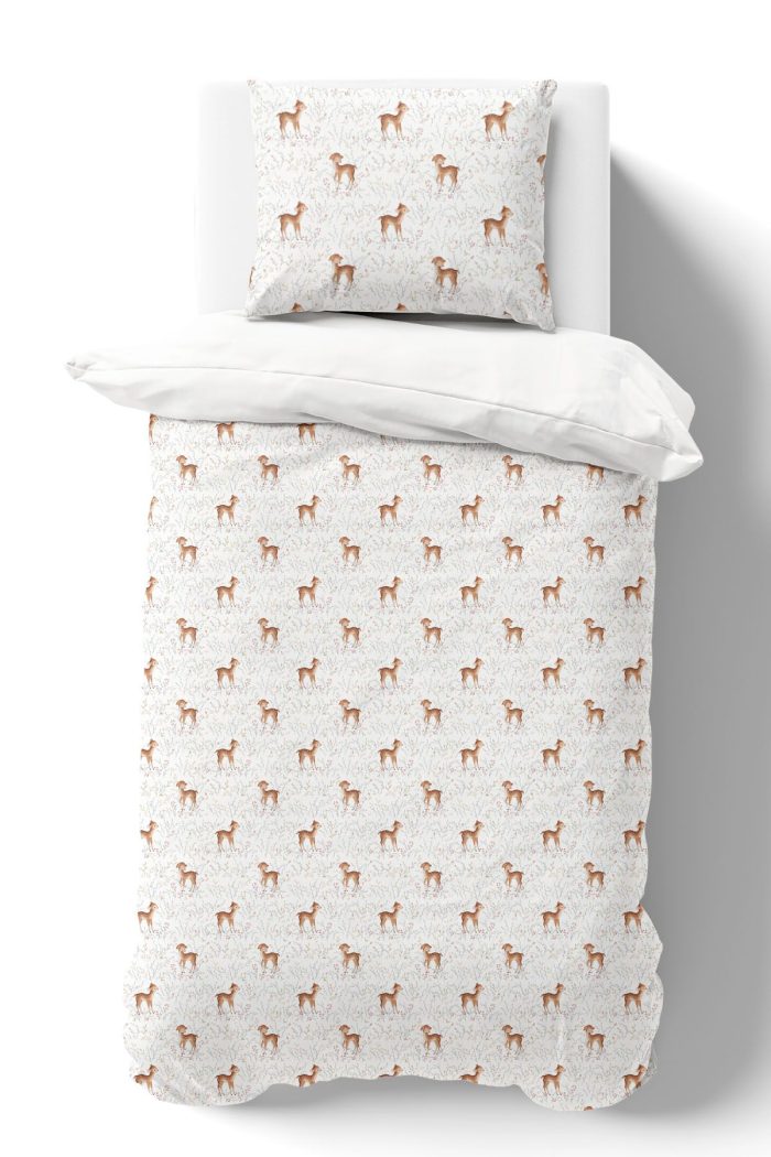 Organik Tek Kişilik Nevresim Takımı (160x220) - Minik Zarif Ceylan - Görsel 2