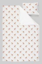 Organik Tek Kişilik Nevresim Takımı (160x220) - Minik Zarif Ceylan - Görsel 3