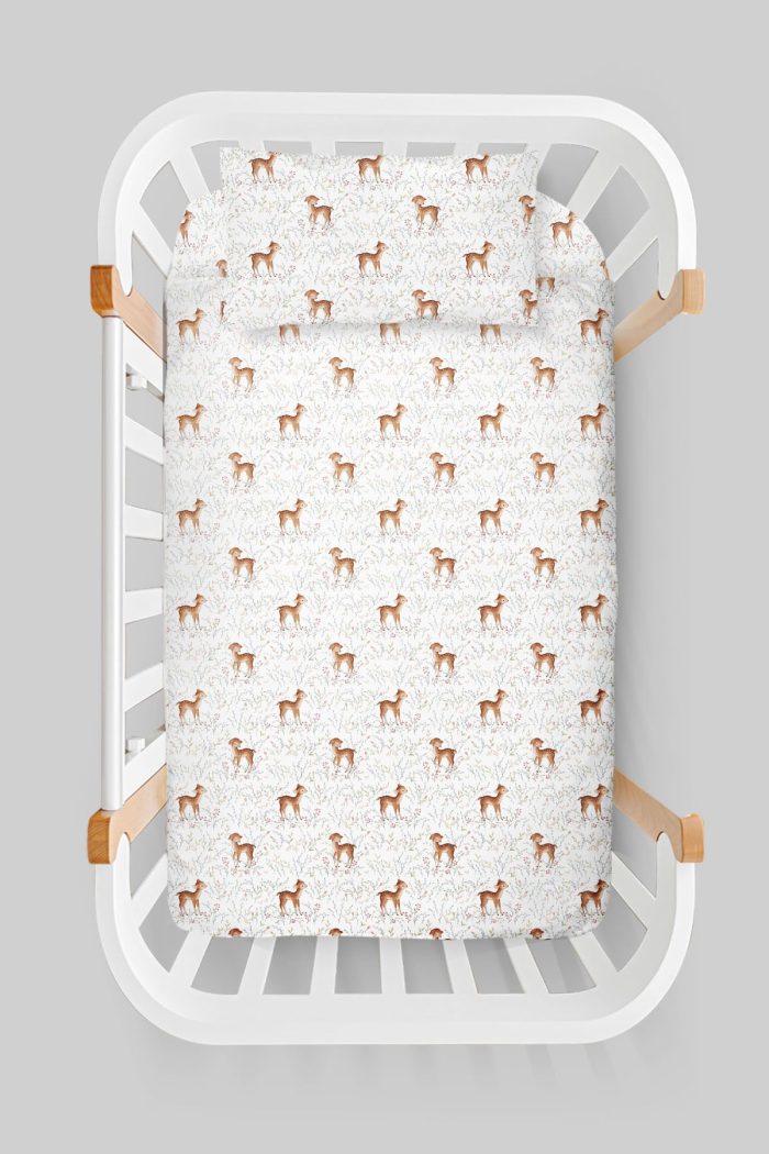 Organik Anne Yanı Nevresim Takımı (60x100) - Minik Zarif Ceylan - Görsel 3