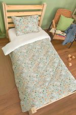 Organik Tek Kişilik Nevresim Takımı (160x220) - Doğanın Minik Sesleri