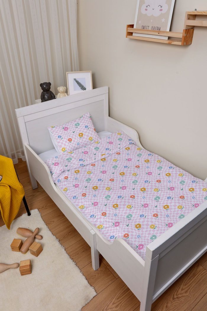 Organik Bebek Boy Nevresim Takımı (100x150) - Bahar Dansı - Görsel 2