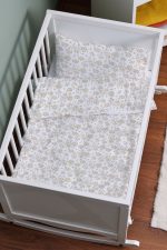 Organik Anne Yanı Nevresim Takımı (60x100) - Çiçek Bahçesi