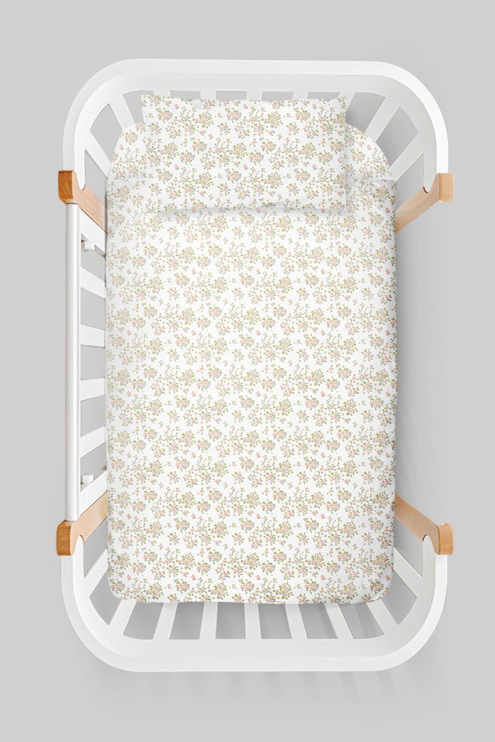 Organik Anne Yanı Nevresim Takımı (60x100) - Çiçek Bahçesi - Görsel 3