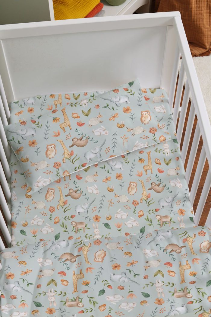 Organik Anne Yanı Nevresim Takımı (60x100) - Doğanın Minik Sesleri - Görsel 2