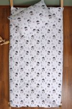 Organik Montessori Nevresim Seti (100x200) - Kutup Dostları Penguenler - Görsel 3