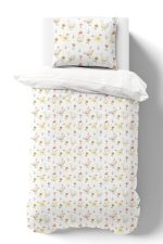 Organik Tek Kişilik Nevresim Takımı (160x220) - Ördek ve Tavuk Düşleri - Görsel 2