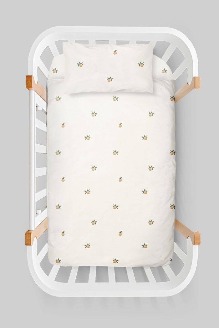 Organik Anne Yanı Nevresim Takımı (60x100) - Minik Limonlar - Görsel 3