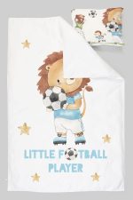 Organik Tek Kişilik Nevresim Takımı (160x220) - Şampiyon Minik Aslan - Görsel 3