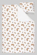 Organik Tek Kişilik Nevresim Takımı (160x220) - Sonbahar Yaprakları - Görsel 3