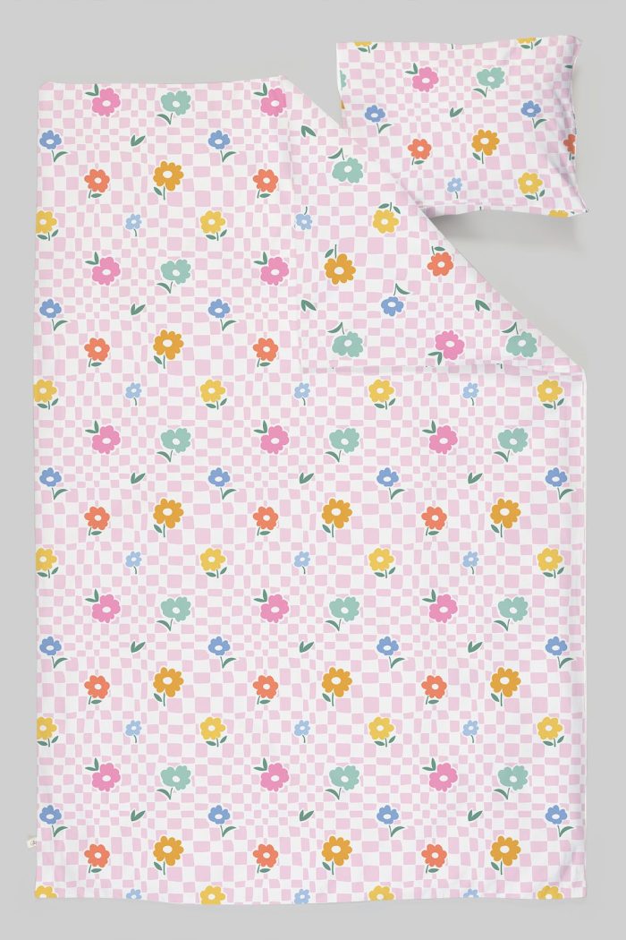 Organik Çarşaflı Bebek Nevresim Takımı (100x150) - Bahar Dansı - Görsel 3