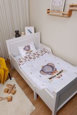 Organik Park Yatak Nevresim Takımı (80x120) - Sevimli Orman Arkadaşım Fil