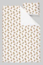 Organik Tek Kişilik Nevresim Takımı (160x220) - Tatlı Ayıcık - Görsel 3