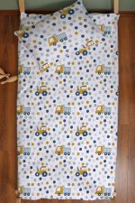 Organik Montessori Nevresim Seti (100x200) - Hareketli Tekerlekler - Görsel 3