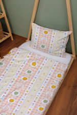 Organik Montessori Nevresim Seti (100x200) - Şirin Kahramanlar - Görsel 2