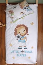 Organik Montessori Nevresim Seti (100x200) - Şampiyon Minik Aslan - Görsel 3