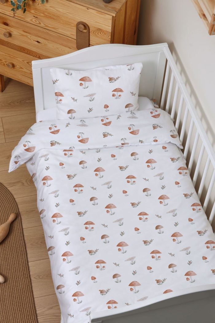 Organik Park Yatak Nevresim Takımı (80x120) - Doğal Mantarlar - Görsel 2