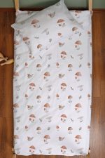 Organik Montessori Nevresim Seti (100x200) - Doğal Mantarlar - Görsel 3