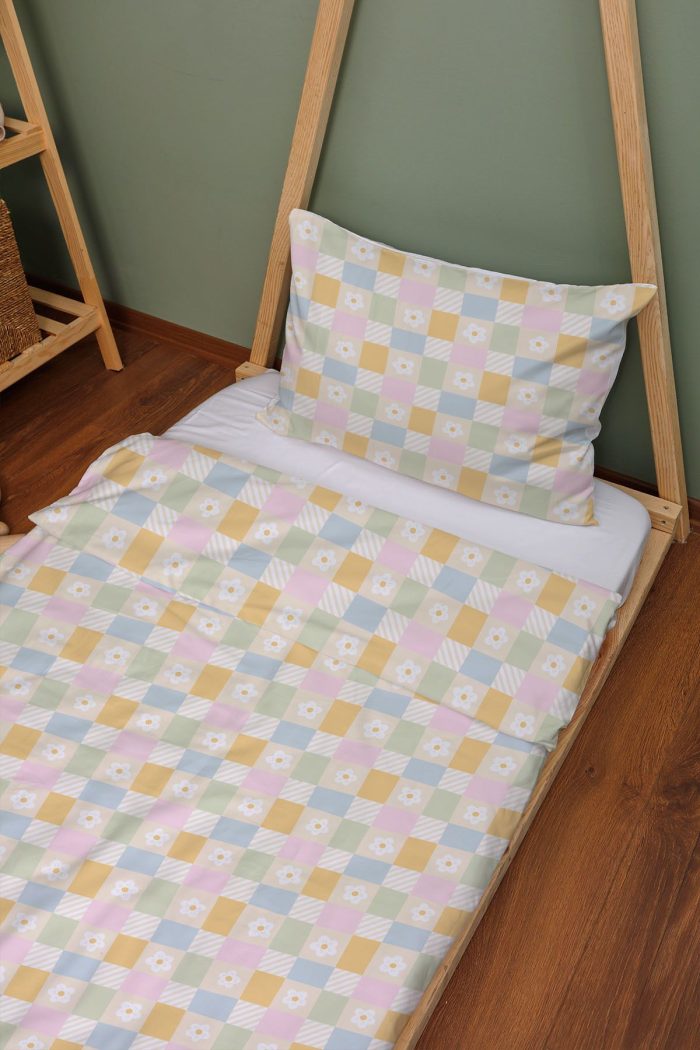 Organik Montessori Nevresim Seti (100x200) - Sihirli Karaler - Görsel 2