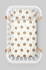 Organik Anne Yanı Nevresim Takımı (60x100) - Sevimli Kış Ayısı - Görsel 3