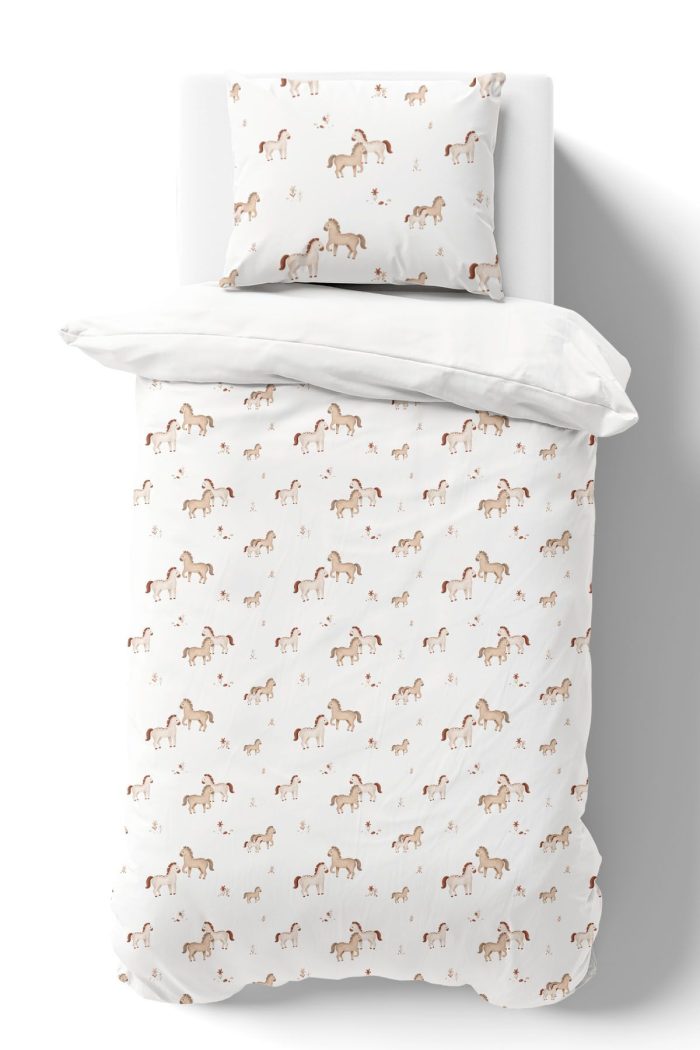 Organik Tek Kişilik Nevresim Takımı (160x220) - Minik Tay - Görsel 2