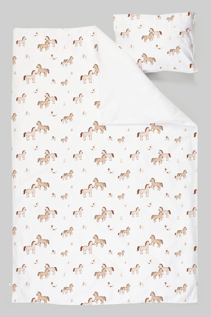 Organik Tek Kişilik Nevresim Takımı (160x220) - Minik Tay - Görsel 3