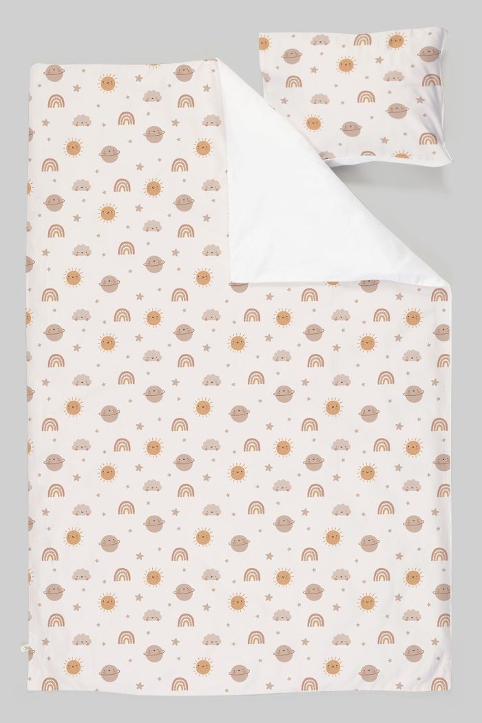 Organik Tek Kişilik Nevresim Takımı (160x220) - Güneşli Günler - Görsel 3