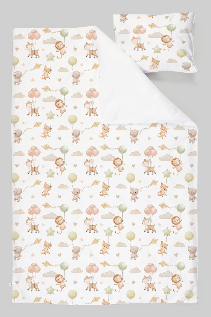 Organik Tek Kişilik Nevresim Takımı (160x220) - Küçük Kaşifler - Görsel 3