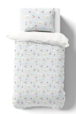 Organik Tek Kişilik Nevresim Takımı (160x220) - Şirin Tavşanlar - Görsel 2