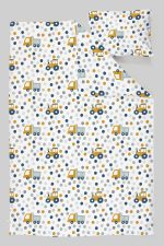 Organik Çarşaflı Park Yatak Nevresim Takımı (80x120) - Hareketli Tekerlekler - Görsel 3