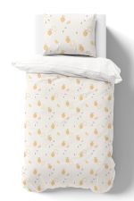 Organik Tek Kişilik Nevresim Takımı (160x220) - Limon Çiçeği - Görsel 2