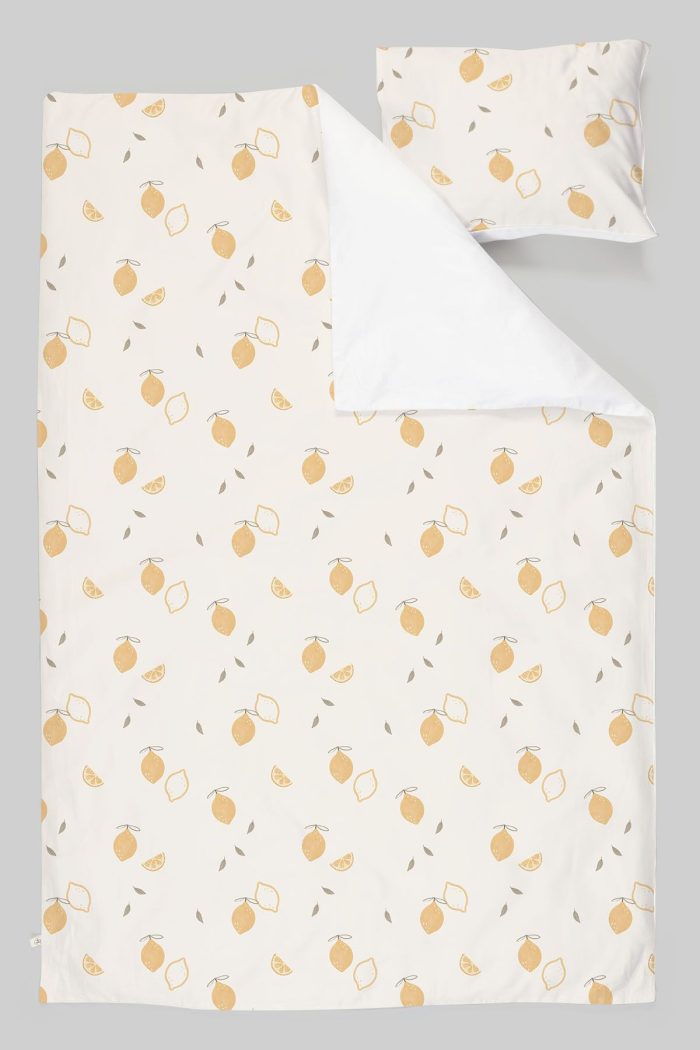 Organik Tek Kişilik Nevresim Takımı (160x220) - Limon Çiçeği - Görsel 3