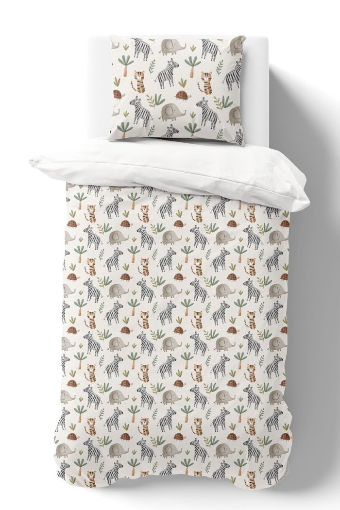 Organik Tek Kişilik Nevresim Takımı (160x220) - Doğa Macerası - Görsel 2