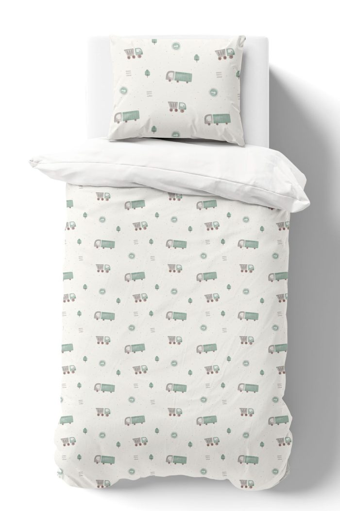 Organik Tek Kişilik Nevresim Takımı (160x220) - Şehir Macerası - Görsel 2