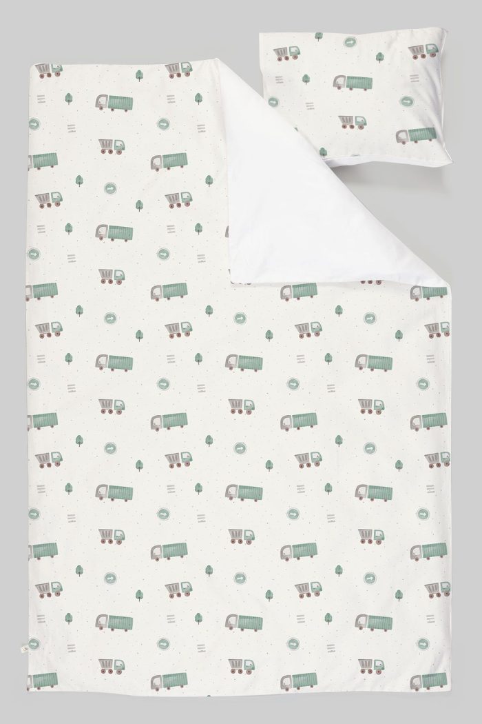 Organik Tek Kişilik Nevresim Takımı (160x220) - Şehir Macerası - Görsel 3