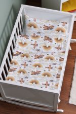 Organik Anne Yanı Nevresim Takımı (60x100) - Uçan Hayal