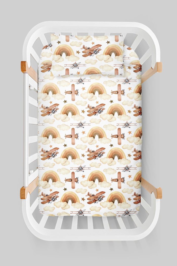 Organik Anne Yanı Nevresim Takımı (60x100) - Uçan Hayal - Görsel 3