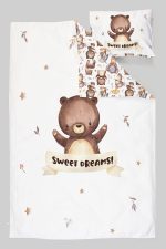 Organik Park Yatak Nevresim Takımı (80x120) - Minik Dostum Ayıcık - Görsel 3