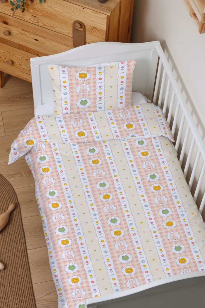 Organik Park Yatak Nevresim Takımı (80x120) - Şirin Kahramanlar - Görsel 2