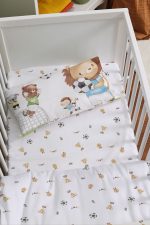 Organik Anne Yanı Nevresim Takımı (60x100) - Şampiyon Minik Aslan - Görsel 2