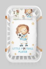 Organik Anne Yanı Nevresim Takımı (60x100) - Şampiyon Minik Aslan - Görsel 3