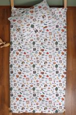 Organik Montessori Nevresim Seti (100x200) - Eğlenceli Kelimeler - Görsel 3