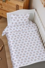 Organik Park Yatak Nevresim Takımı (80x120) - Mavi Şapkalı Ayıcık - Görsel 2