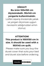 Organik Park Yatak Nevresim Takımı (80x120) - Mavi Şapkalı Ayıcık - Görsel 4