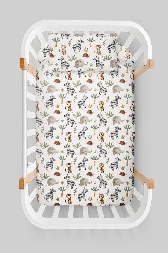 Organik Anne Yanı Nevresim Takımı (60x100) - Doğa Macerası - Görsel 3