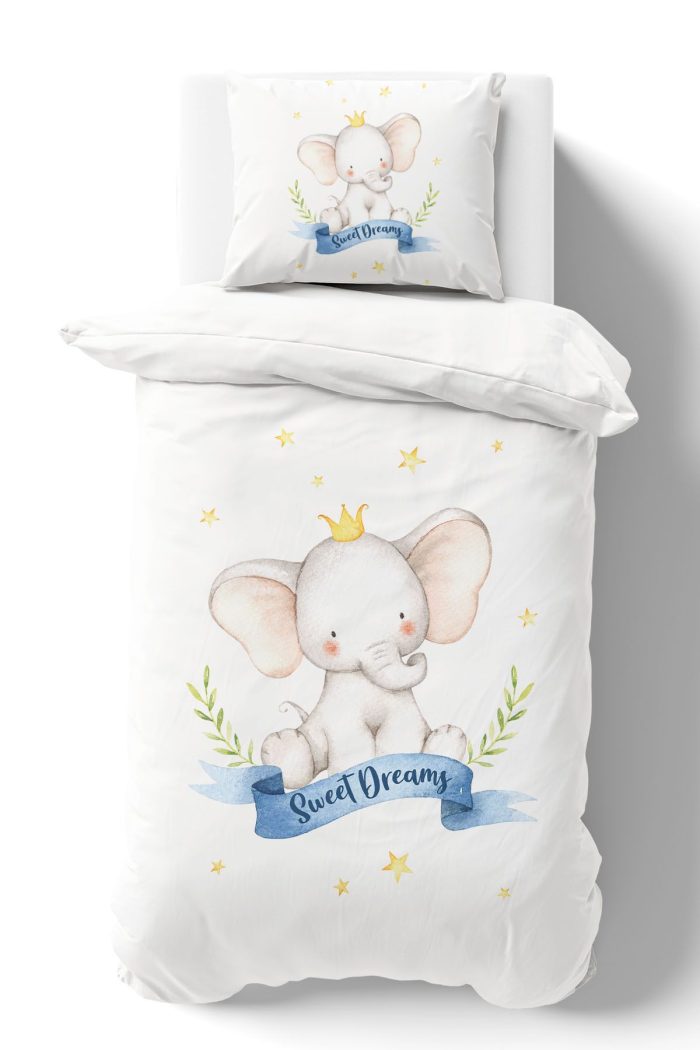 Organik Tek Kişilik Nevresim Takımı (160x220) - Kraliyet Düşleri - Görsel 2