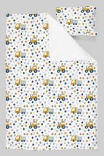 Organik Tek Kişilik Nevresim Takımı (160x220) - Hareketli Tekerlekler - Görsel 3