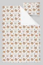 Organik Tek Kişilik Nevresim Takımı (160x220) - Sevimli Yüzler - Görsel 3